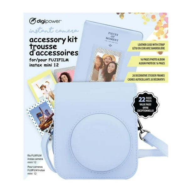 Mini Instax 12 Camera Accessory Kit DP-FJ12-BL, 16-Page Photo Album for Mini Instax 12