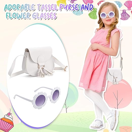Girls Purse, Kids Crossbody Purse, Shoulder Bags for Toddler, Tassel Bags for Girls Age 2-14