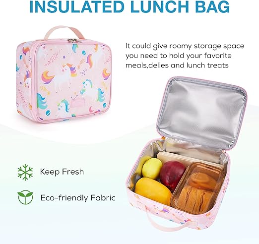 Kids Backpack for Boys Girls Preschool Kindergarten Backpacks Lightweight Elementary School Bookbag with Lunch Box