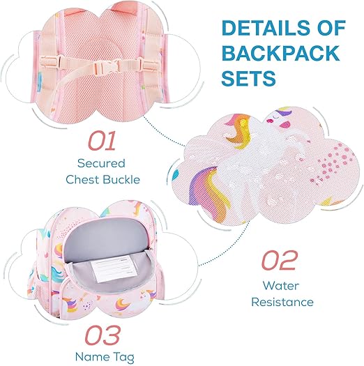 Kids Backpack for Boys Girls Preschool Kindergarten Backpacks Lightweight Elementary School Bookbag with Lunch Box