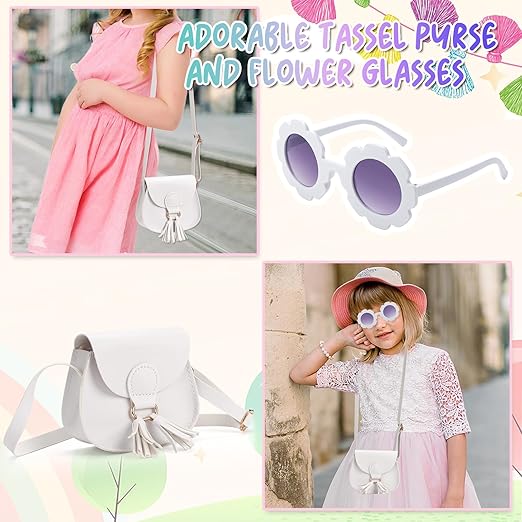 Girls Purse, Kids Crossbody Purse, Shoulder Bags for Toddler, Tassel Bags for Girls Age 2-14