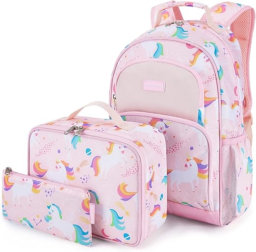 Kids Backpack for Boys Girls Preschool Kindergarten Backpacks Lightweight Elementary School Bookbag with Lunch Box
